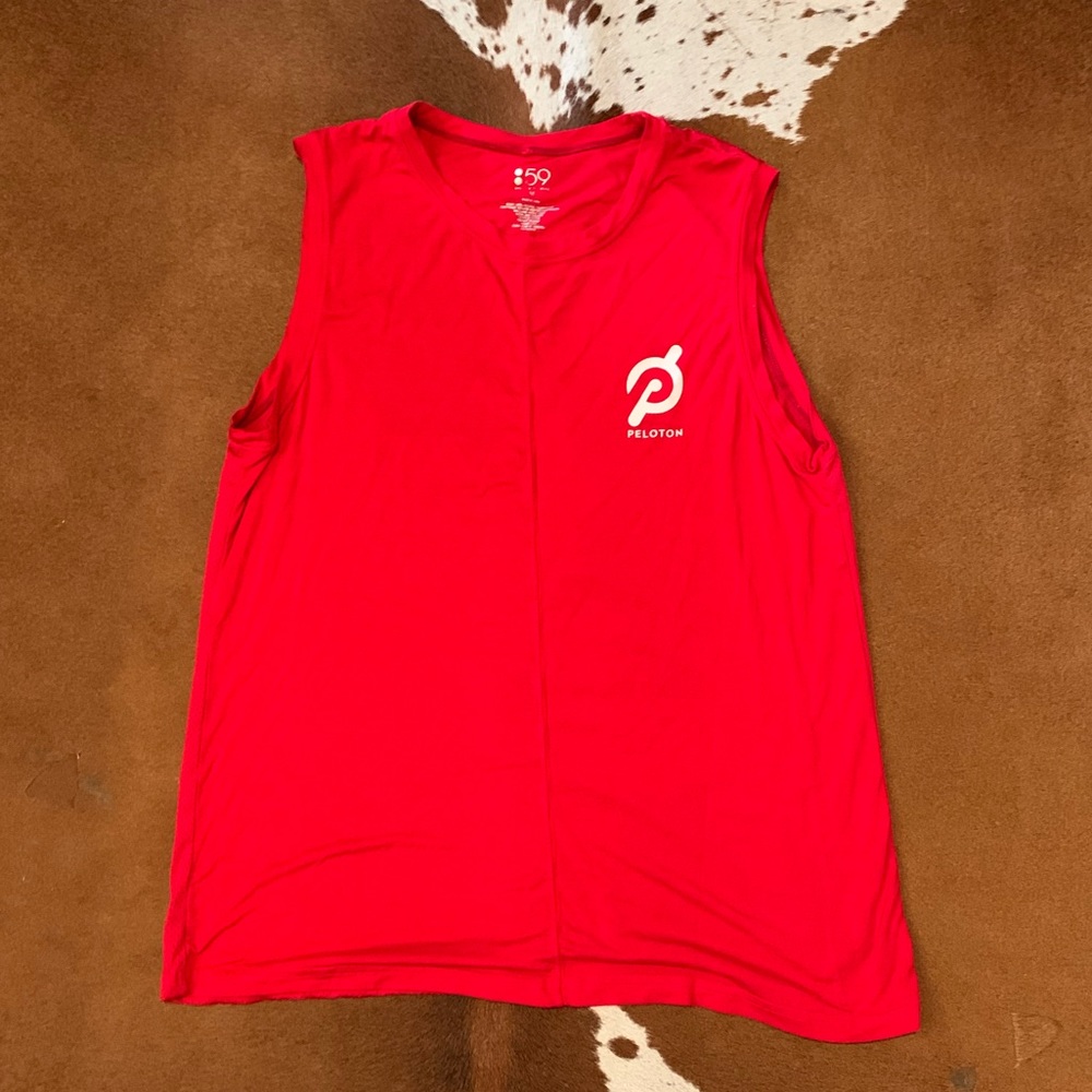 Peloton Splits 59 Red Tank Sz M